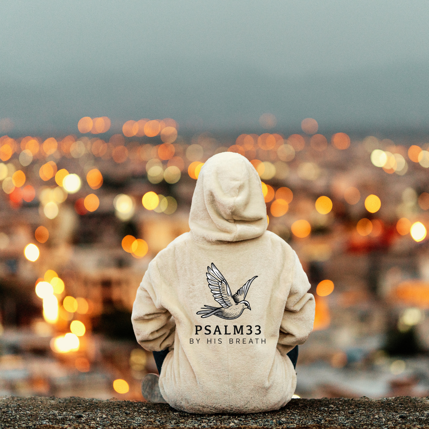 Unisex PSALM33 “by his breath” |Premium Christian streetwear Pullover Hoodie