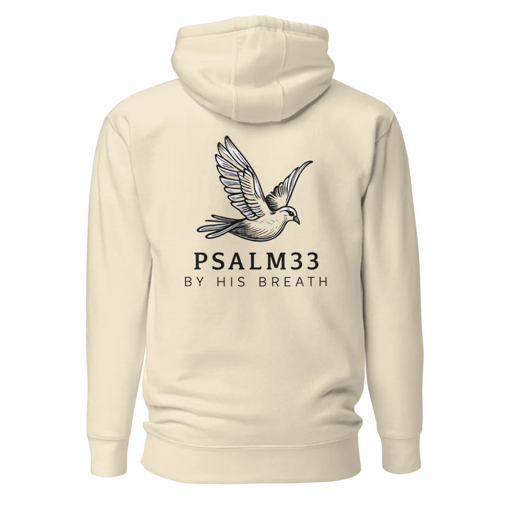 Unisex PSALM33 “by his breath” |Premium Christian streetwear Pullover Hoodie