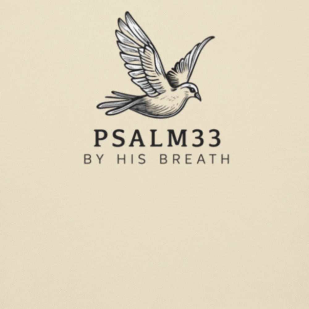 Unisex PSALM33 “by his breath” |Premium Christian streetwear Pullover Hoodie